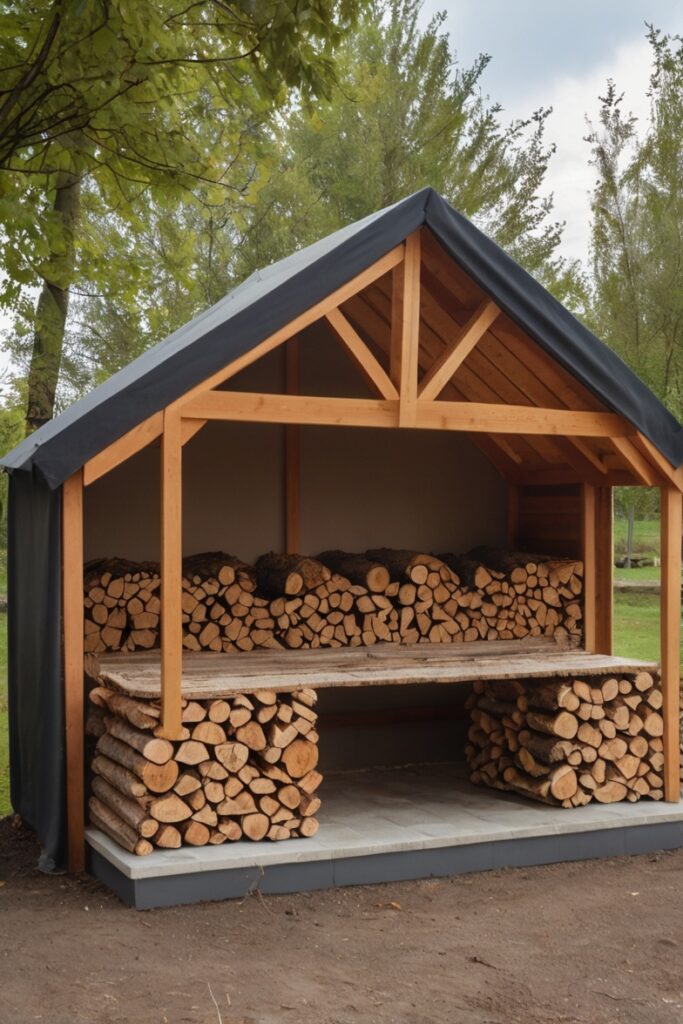 firewood storage ideas for outside