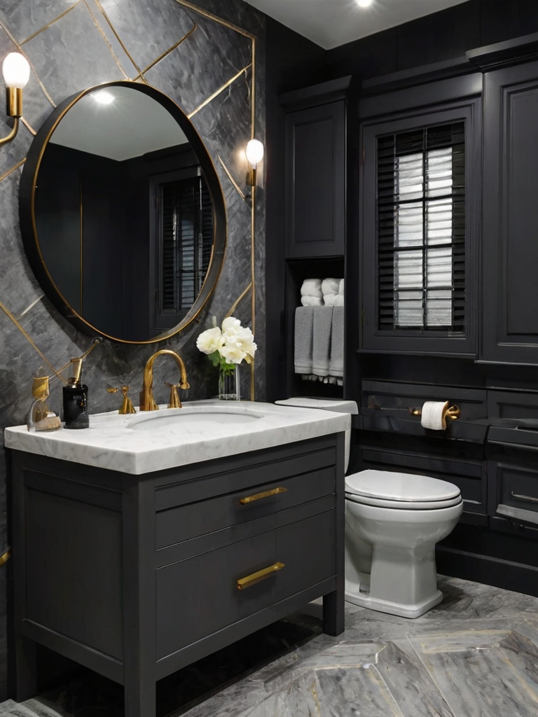 grey vanity bathroom
