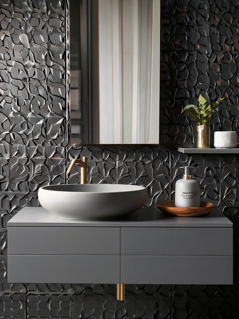 grey vanity bathroom