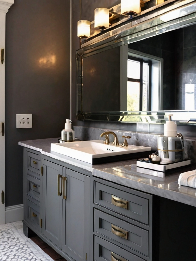 grey vanity bathroom