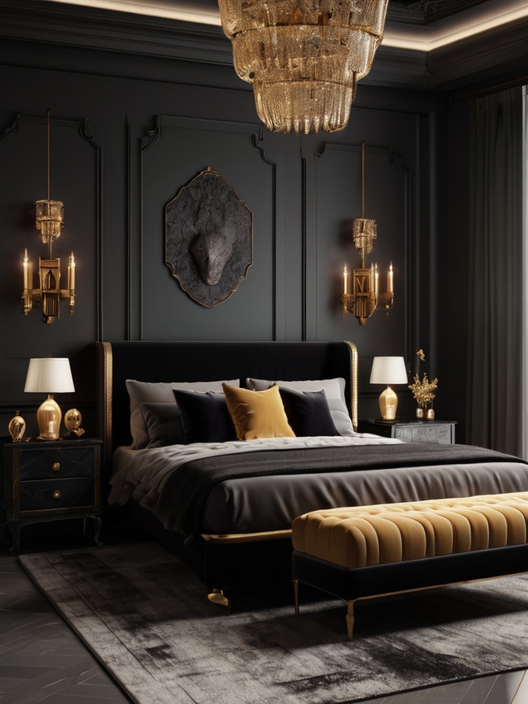 black bedroom