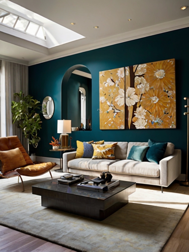 high ceiling living room wall decor ideas