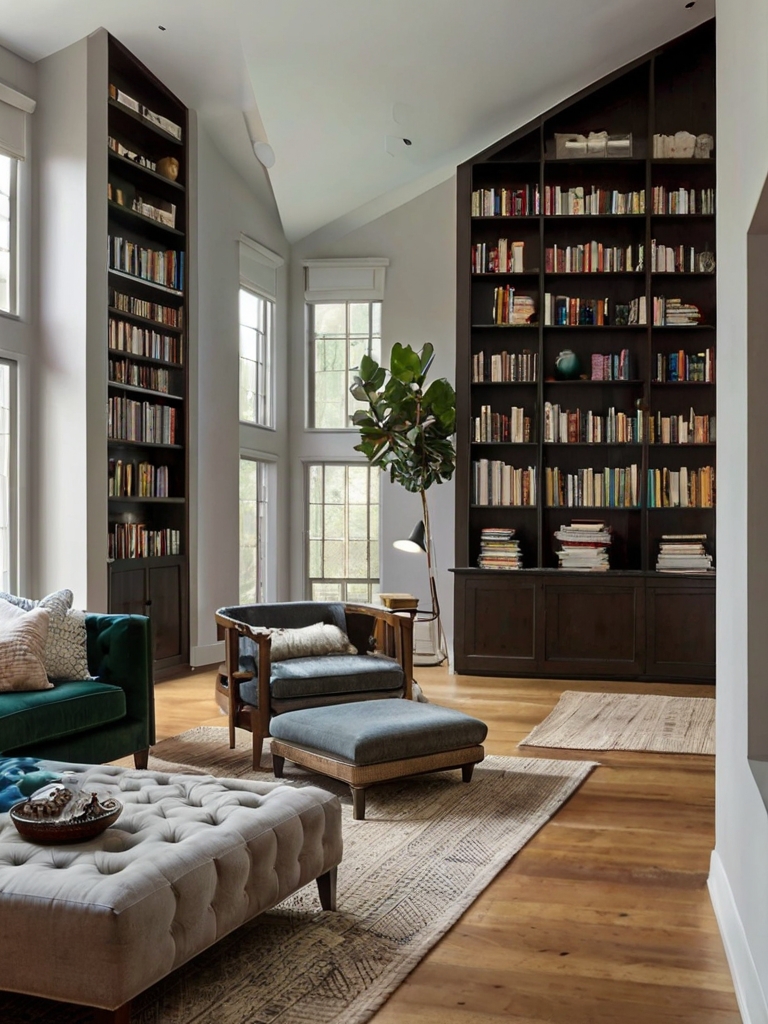 high ceiling living room wall decor ideas