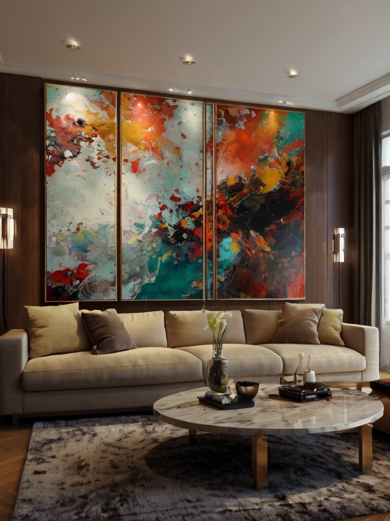 high ceiling living room wall decor ideas